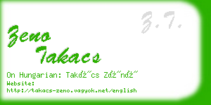 zeno takacs business card